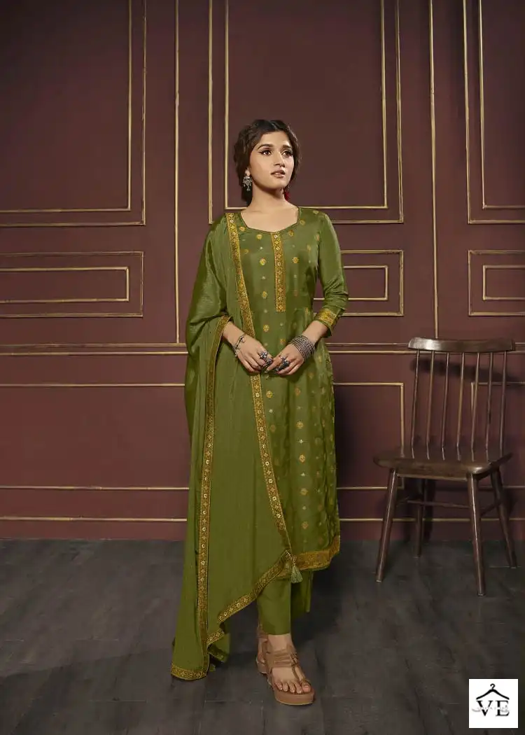 Vinay Tumbaa - Vani Dola Jacquard Wholesale Readymade Suits Catalog — Wholesale Salwar Suits, MPA wholesale from Surat - Gallery Image 2