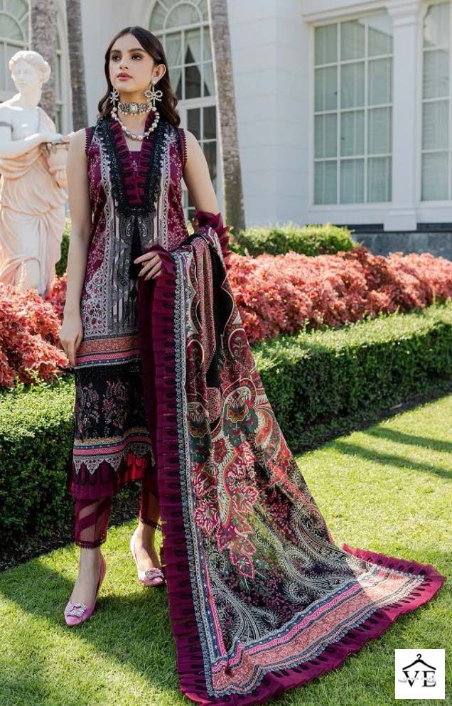 Pakiza Prints Urbane Digital Lawn Prints Vol 17 Lawn Cotton Wholesale Pakistani Catalog — Wholesale Salwar Suits, MPA wholesale from Surat - Gallery Image 6