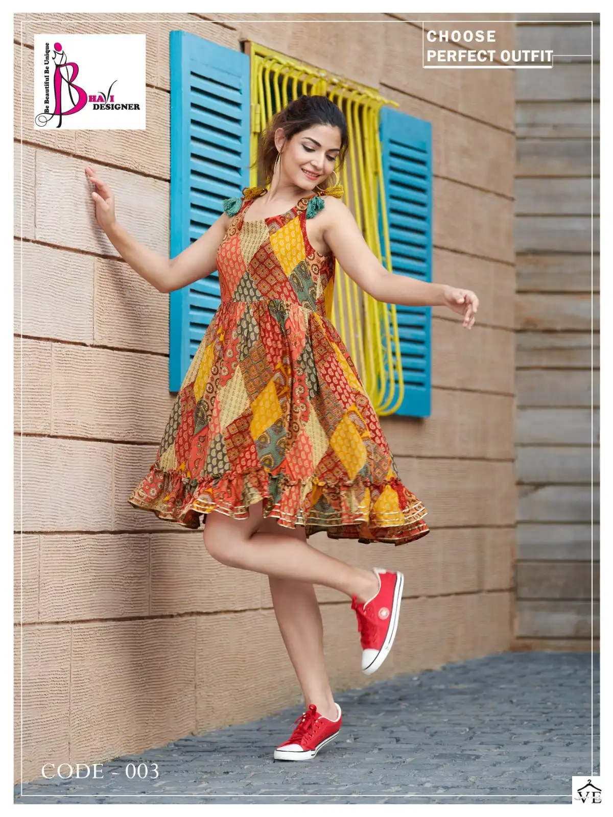 Bhavi Designer Victoria Printed Cotton Mal &amp; Rayon Wholesale Tunics Catalog — Wholesale Kurtis, MPA wholesale from Surat — view 2
