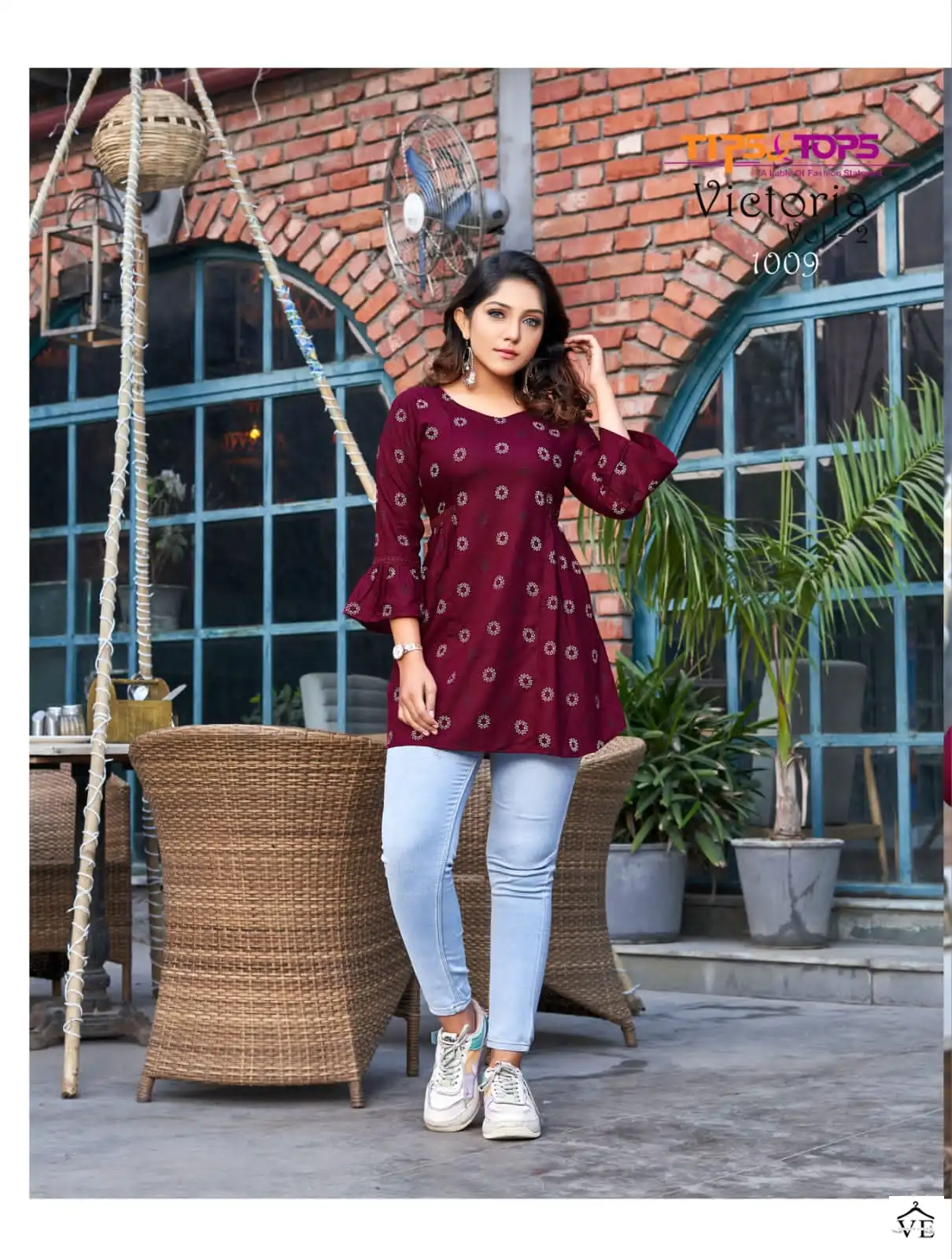 Tips & Tops Victoria Vol 2 Heavy Rayon Wholesale Western Short Kurtis Catalog — Wholesale Kurtis, MPA wholesale from Surat - Gallery Image 7