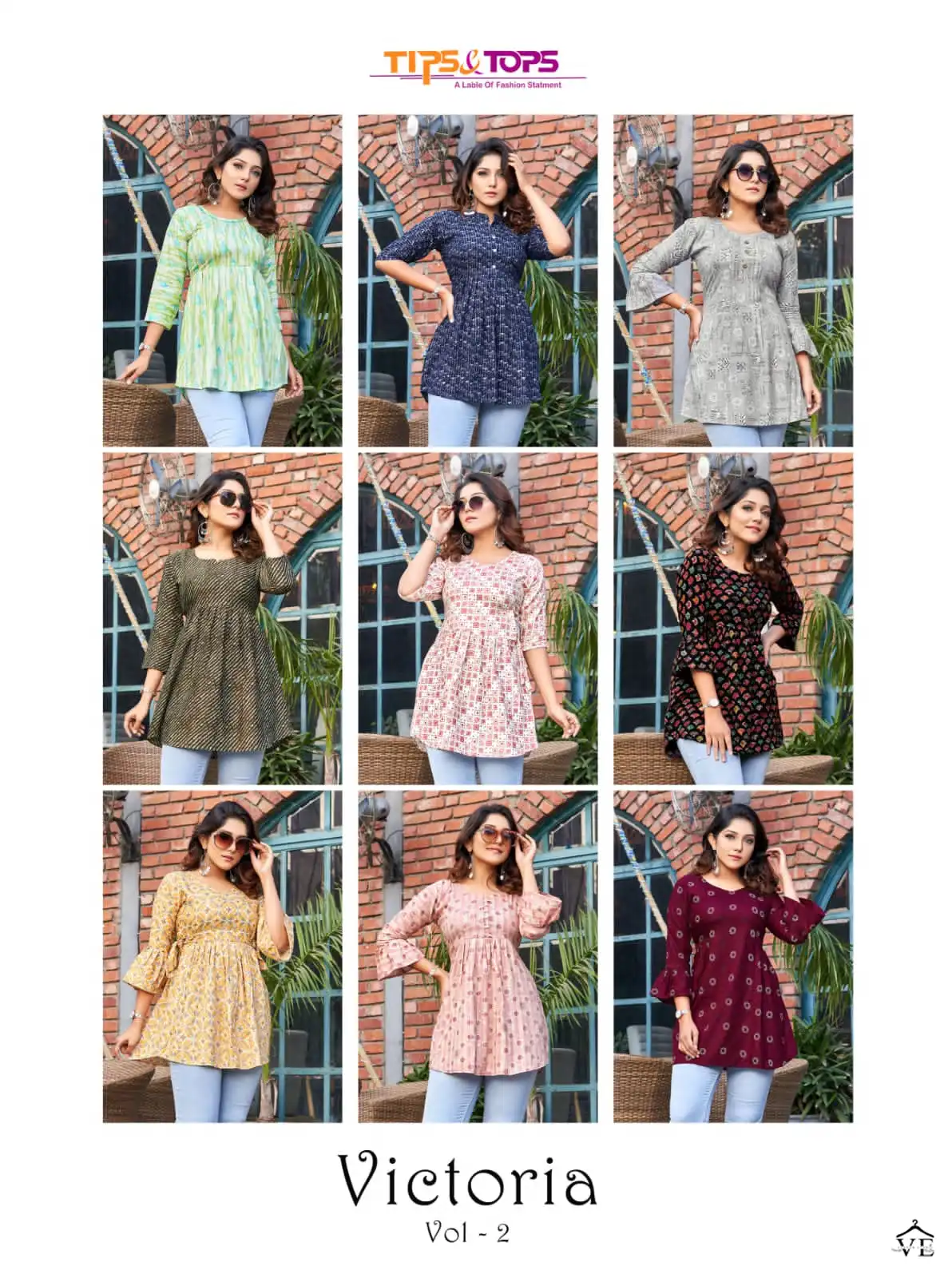 Tips &amp; Tops Victoria Vol 2 Heavy Rayon Wholesale Western Short Kurtis Catalog — Wholesale Kurtis, MPA wholesale from Surat — view 10