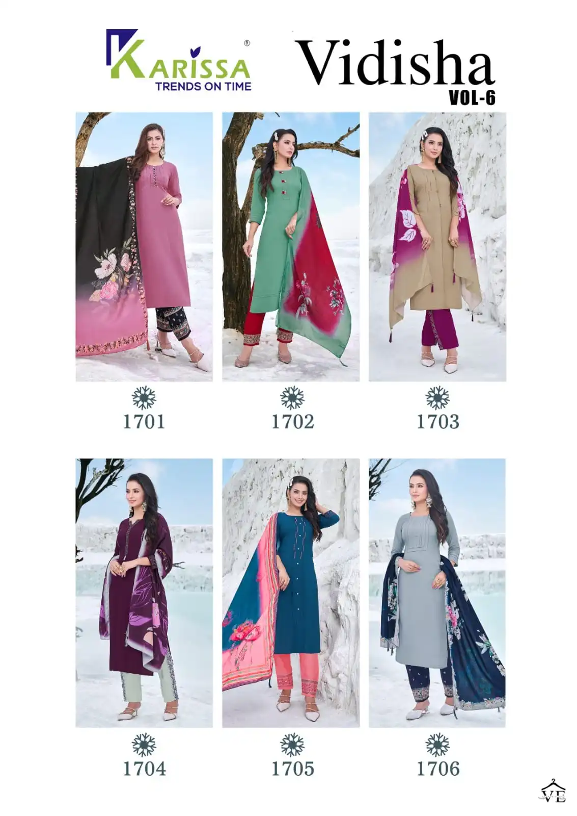 Karissa Vidisha Vol-6 Premium Liva Rayon Wholesale Readymade Suits Catalog — Wholesale Salwar Suits, MPA wholesale from Surat — view 7
