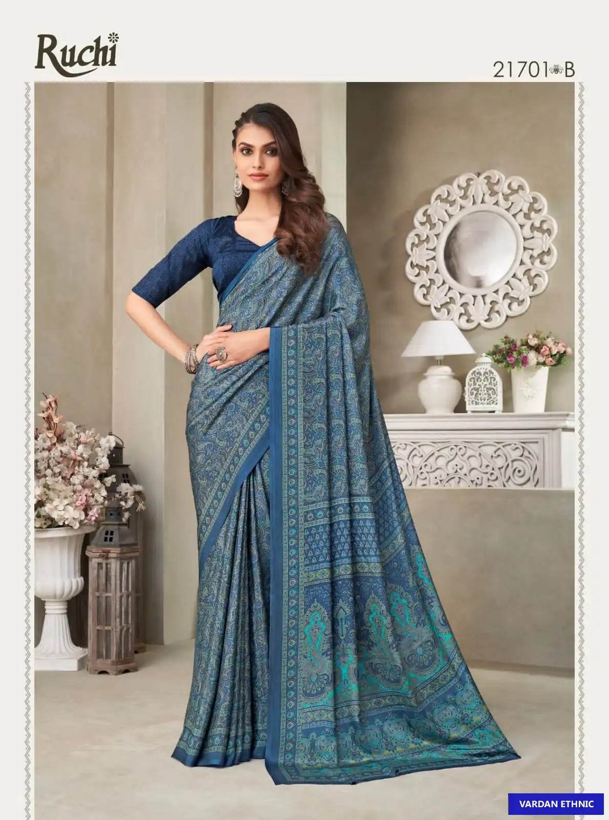 Ruchi Vivanta Silk 18th Edition Silk Crepe Wholesale Saree Catalog — Wholesale Sarees, MPA wholesale from Surat - Gallery Image 3