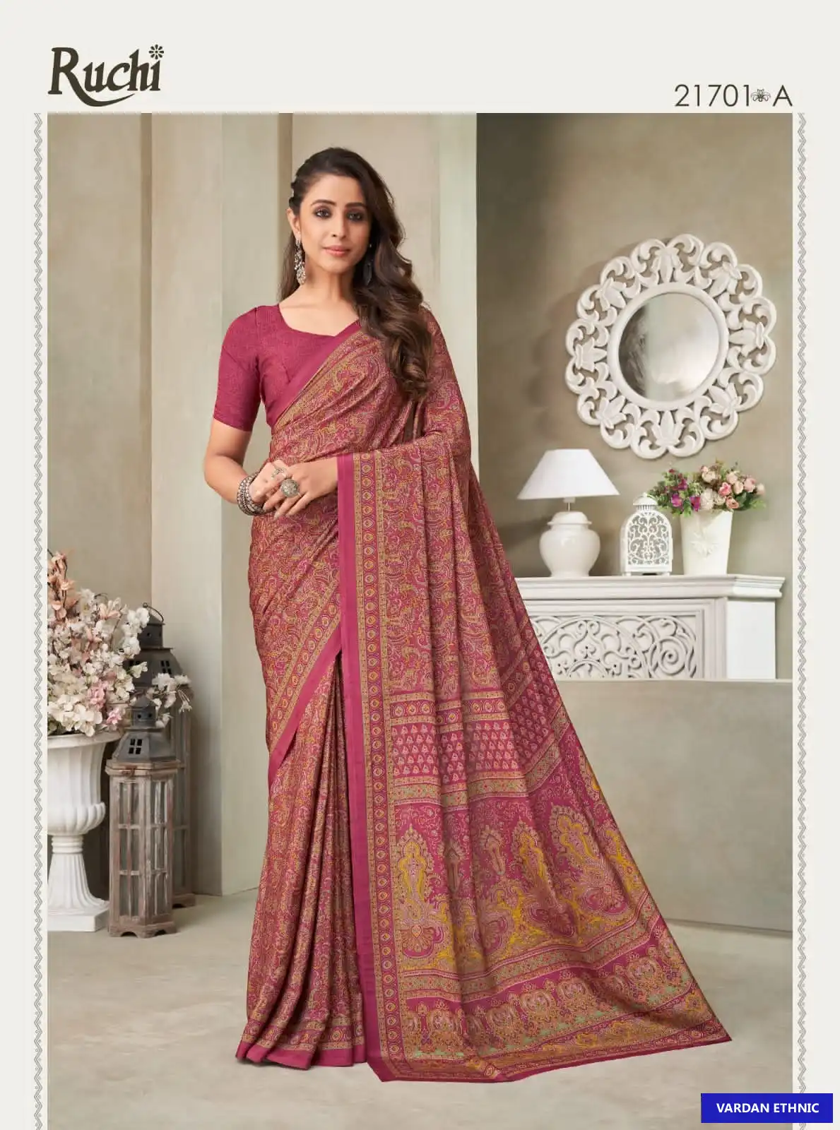 Ruchi Vivanta Silk 18th Edition Silk Crepe Wholesale Saree Catalog — Wholesale Sarees, MPA wholesale from Surat - Gallery Image 11