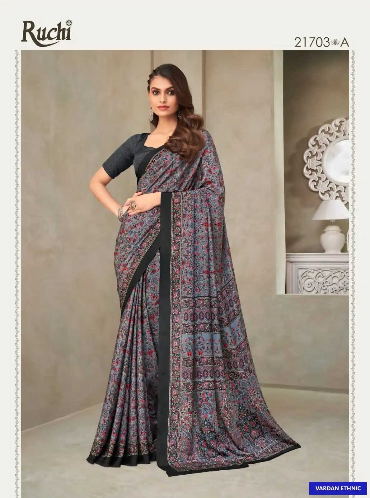 Ruchi Vivanta Silk 18th Edition Silk Crepe Wholesale Saree Catalog — Wholesale Sarees, MPA wholesale from Surat - Gallery Image 12