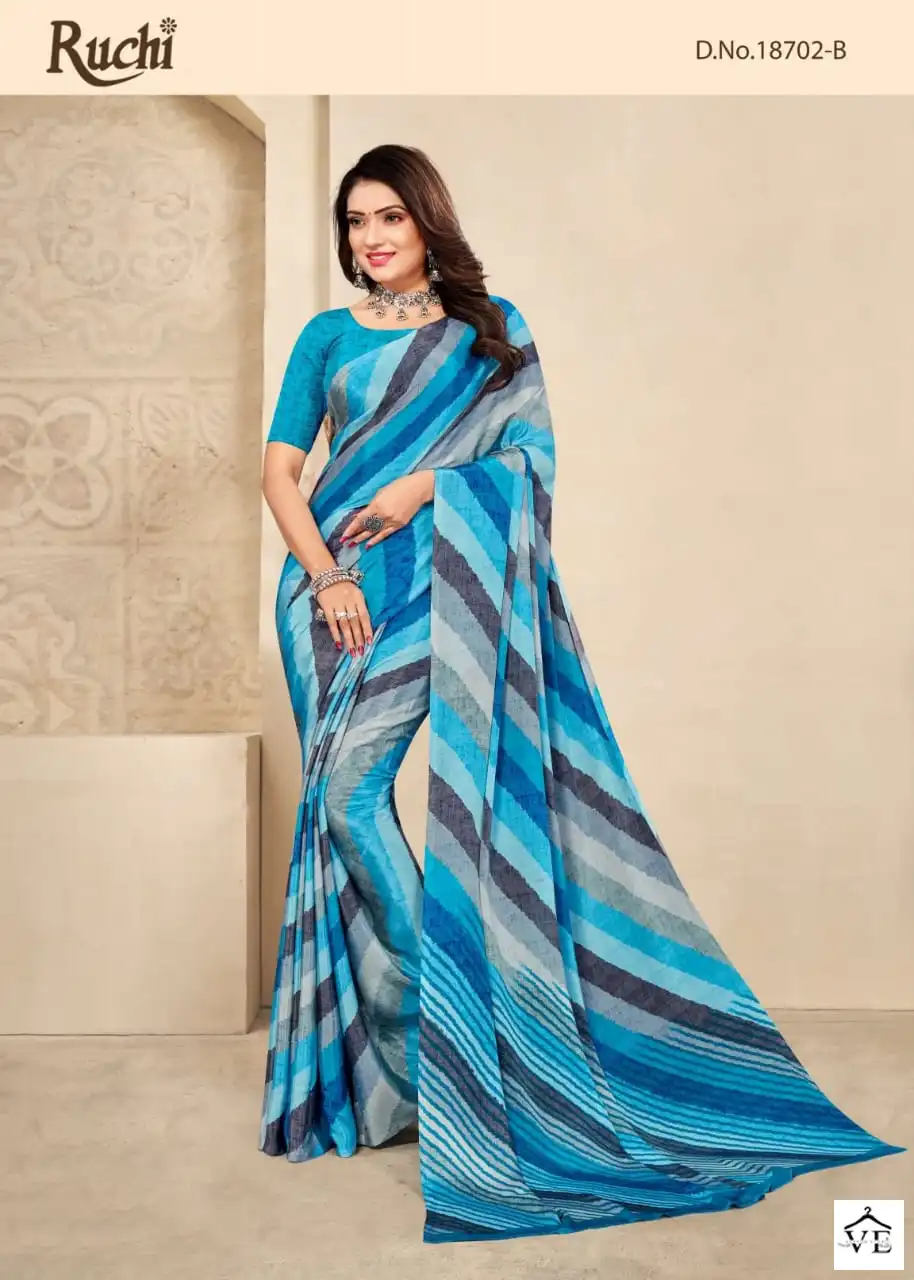 Ruchi Vivanta Silk 19Th Edition Crepe Silk Wholesale Saree Catalog — Wholesale Sarees, MPA wholesale from Surat - Gallery Image 3