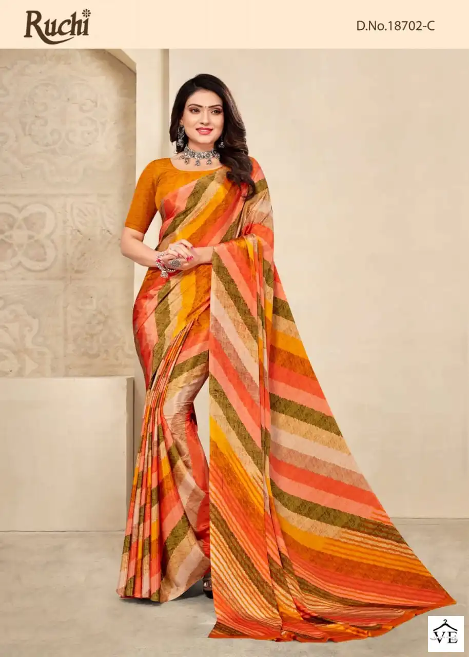 Ruchi Vivanta Silk 19Th Edition Crepe Silk Wholesale Saree Catalog — Wholesale Sarees, MPA wholesale from Surat - Gallery Image 4