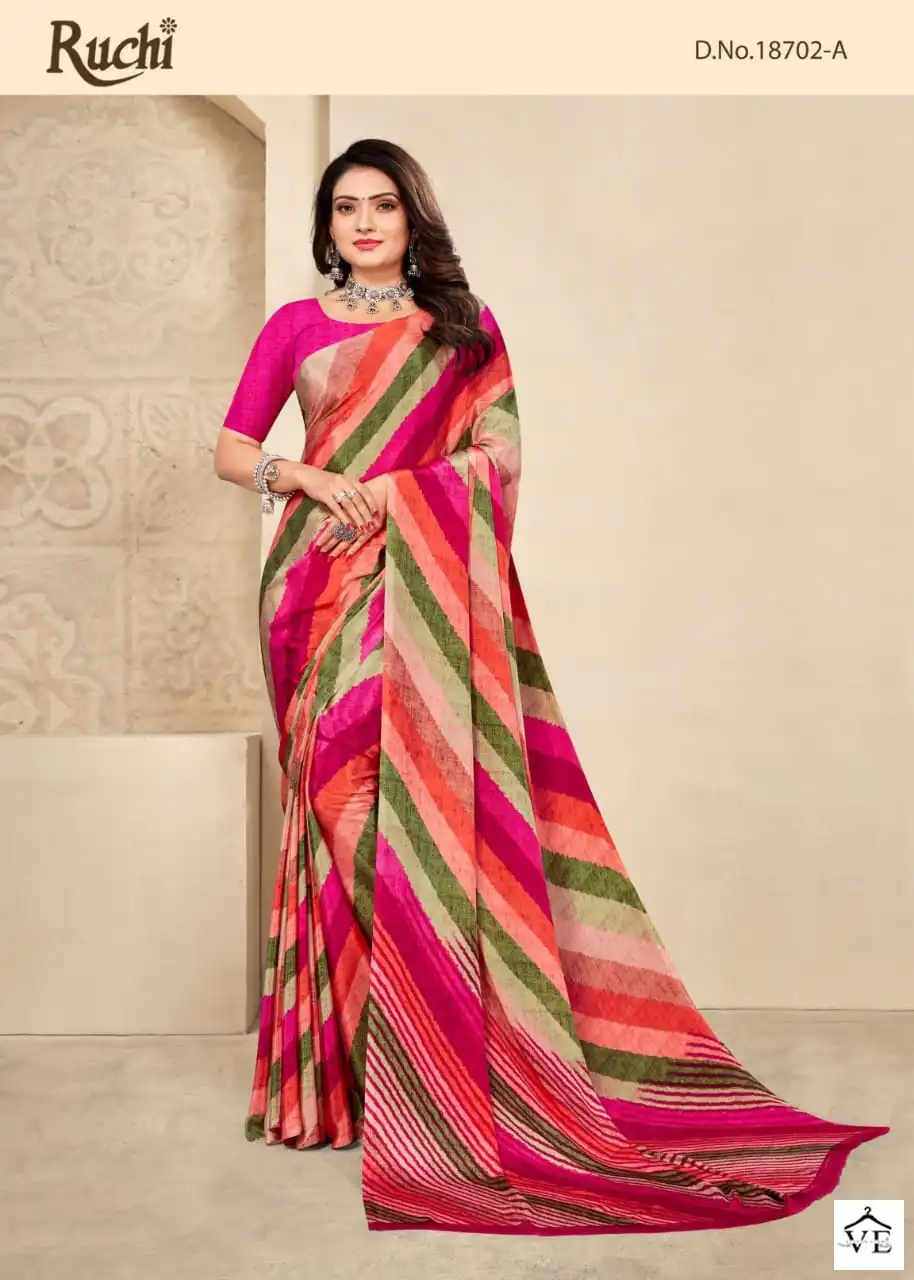 Ruchi Vivanta Silk 19Th Edition Crepe Silk Wholesale Saree Catalog — Wholesale Sarees, MPA wholesale from Surat - Gallery Image 2