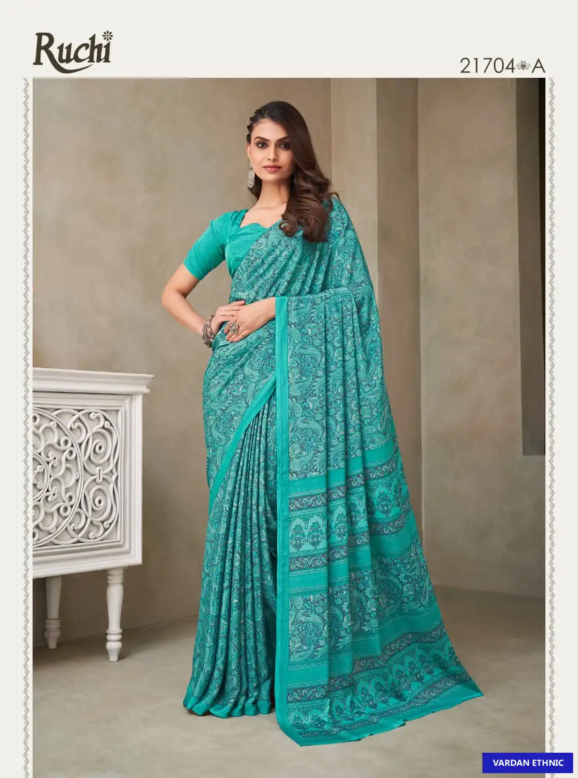 Ruchi Vivanta Silk 18th Edition Silk Crepe Wholesale Saree Catalog — Wholesale Sarees, MPA wholesale from Surat - Gallery Image 4