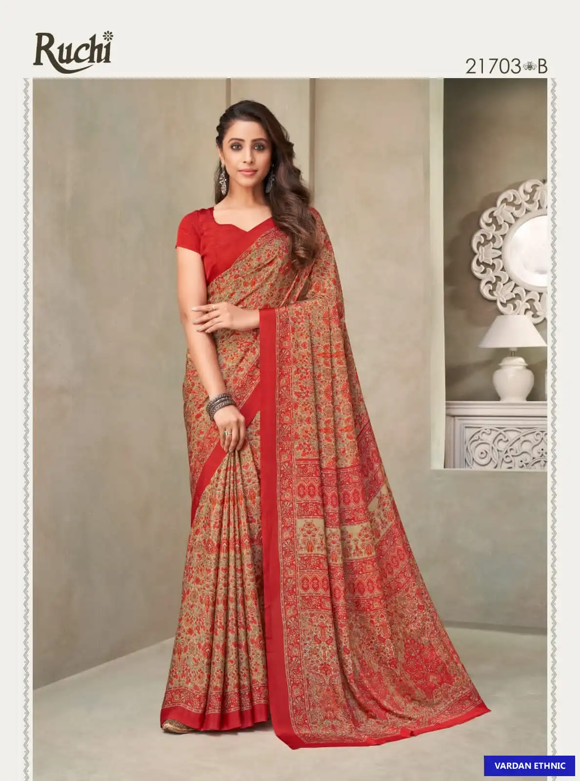 Ruchi Vivanta Silk 18th Edition Silk Crepe Wholesale Saree Catalog — Wholesale Sarees, MPA wholesale from Surat - Gallery Image 6