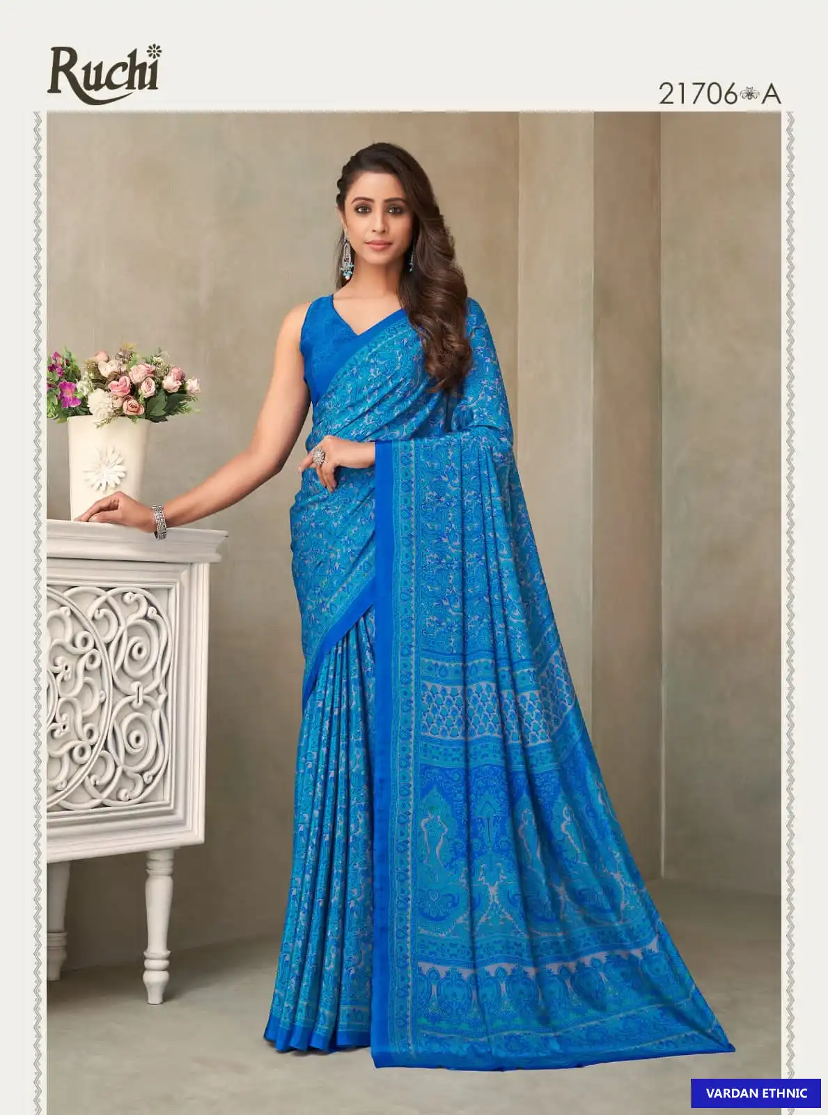 Ruchi Vivanta Silk 18th Edition Silk Crepe Wholesale Saree Catalog — Wholesale Sarees, MPA wholesale from Surat - Gallery Image 9