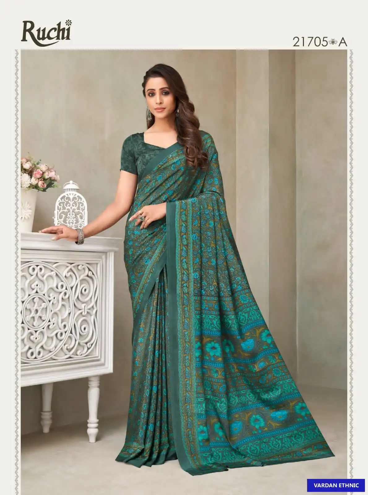 Ruchi Vivanta Silk 18th Edition Silk Crepe Wholesale Saree Catalog — Wholesale Sarees, MPA wholesale from Surat - Gallery Image 10