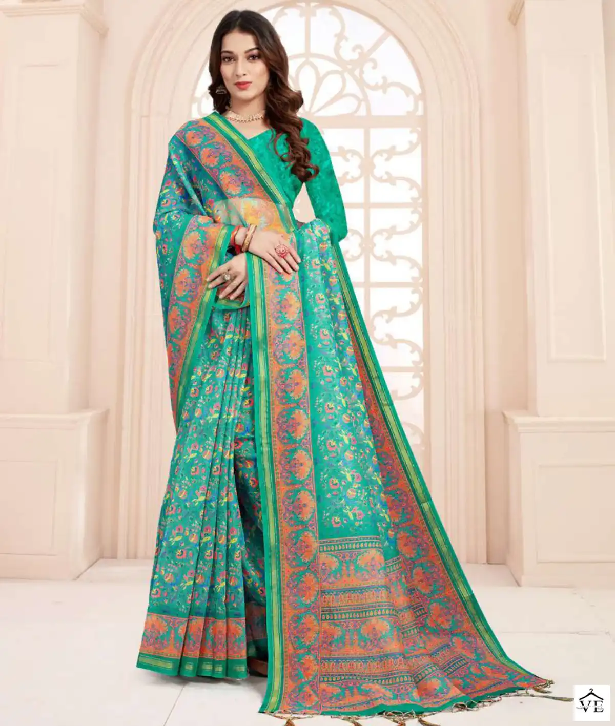 Ishika Vanshika Digital Linen Printed Wholesale Saree Catalog — Wholesale Sarees, MPA wholesale from Surat — view 1