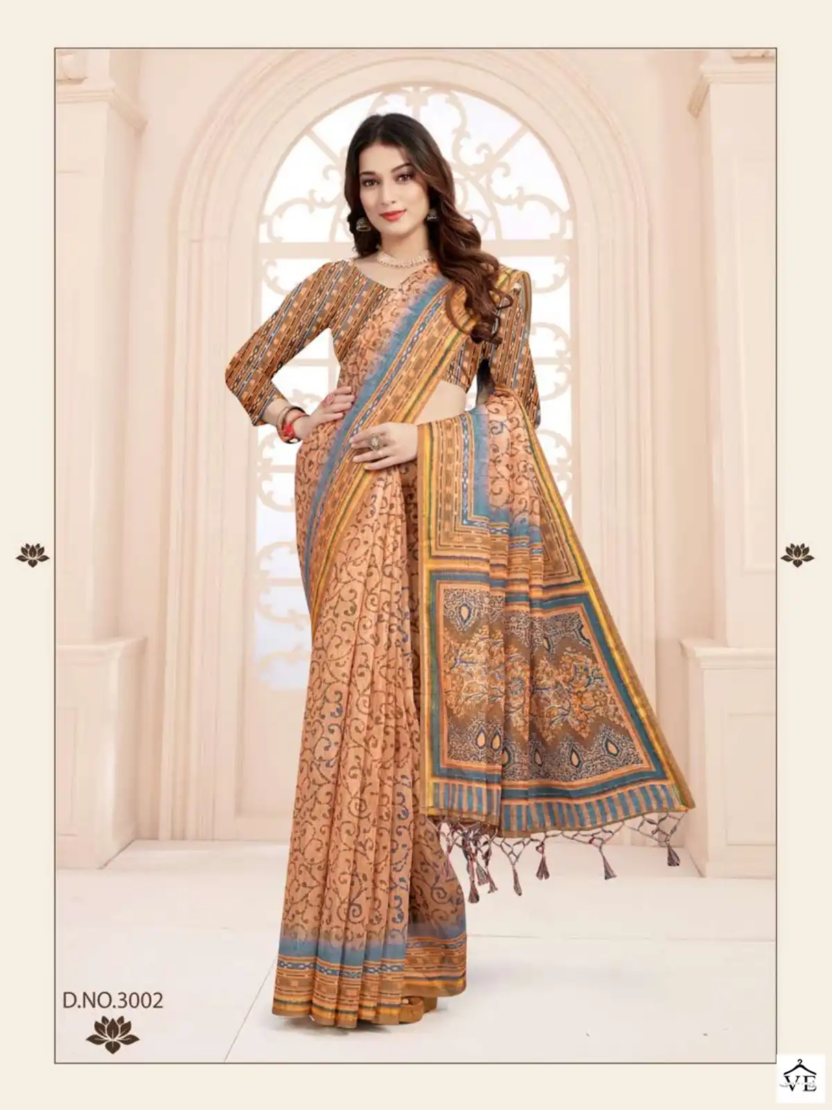 Ishika Vanshika Digital Linen Printed Wholesale Saree Catalog — Wholesale Sarees, MPA wholesale from Surat - Gallery Image 7