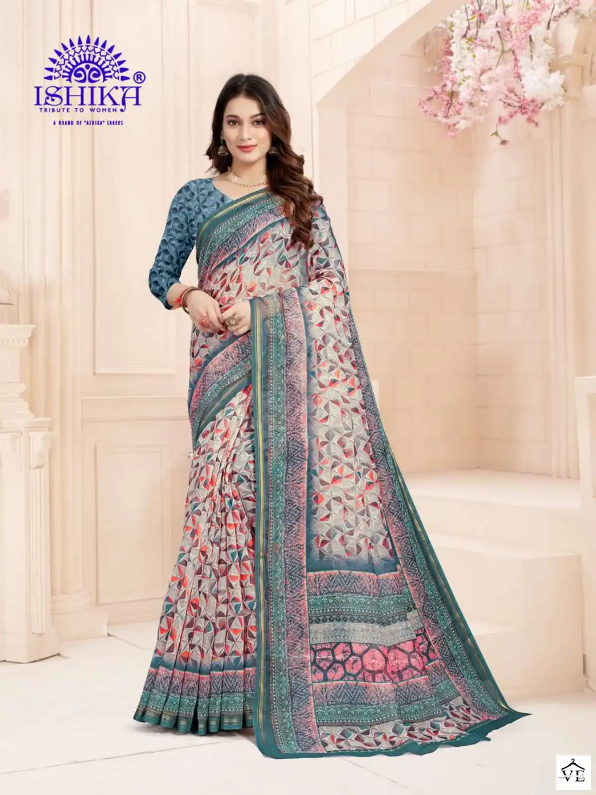 Ishika Vanshika Digital Linen Printed Wholesale Saree Catalog — Wholesale Sarees, MPA wholesale from Surat - Gallery Image 10