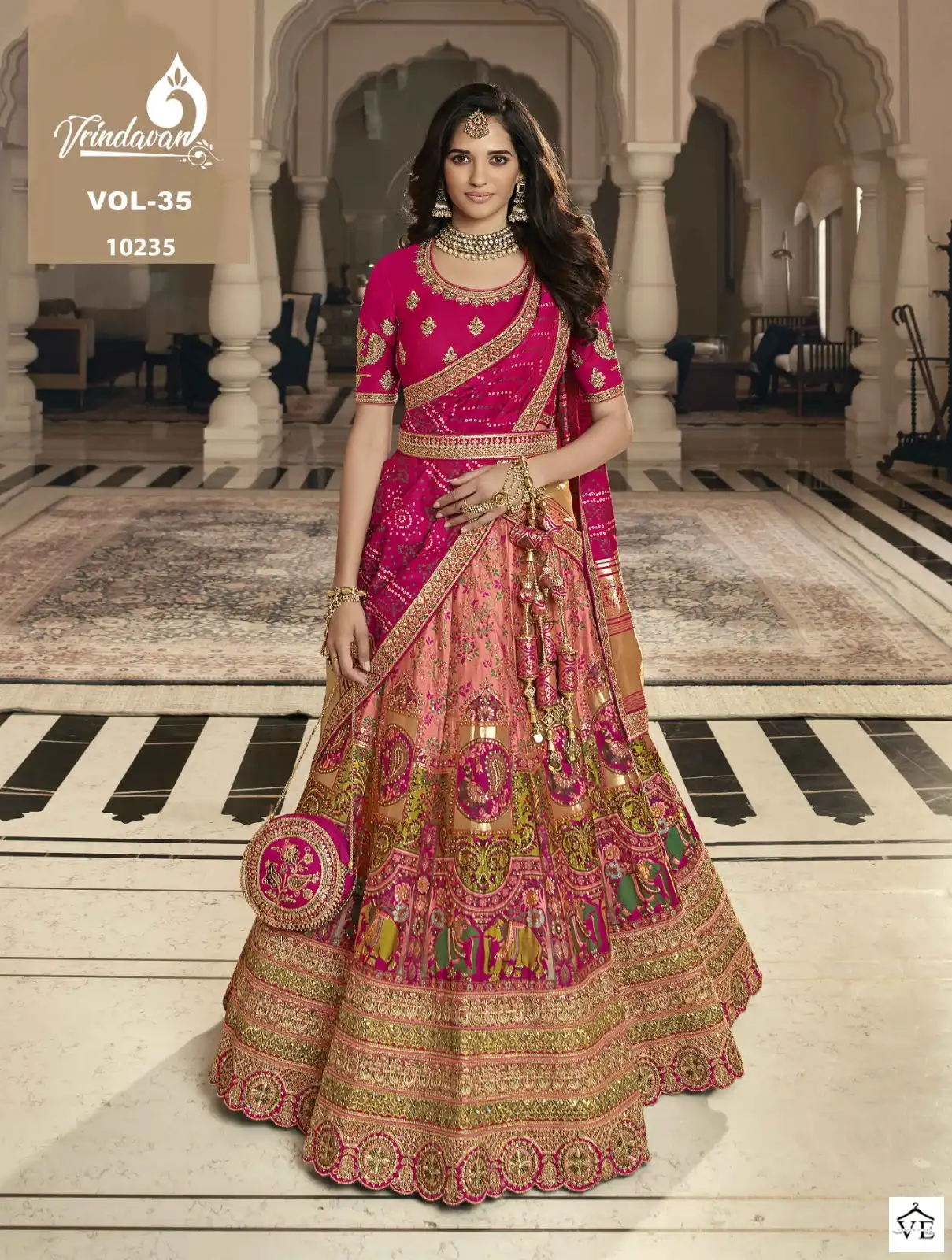Royal Vrindavan Vol 35 Banarasi Silk Wholesale Bridal Lehenga Catalog — Wholesale Lehenga, MPA wholesale from Surat - Gallery Image 5