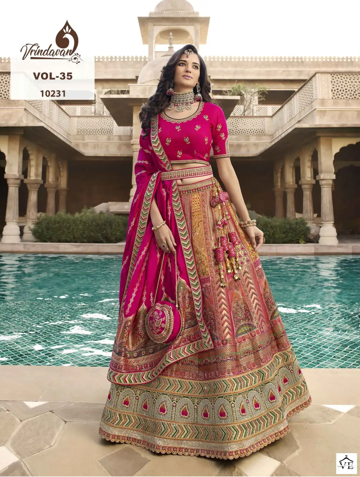 Royal Vrindavan Vol 35 Banarasi Silk Wholesale Bridal Lehenga Catalog — Wholesale Lehenga, MPA wholesale from Surat - Gallery Image 6