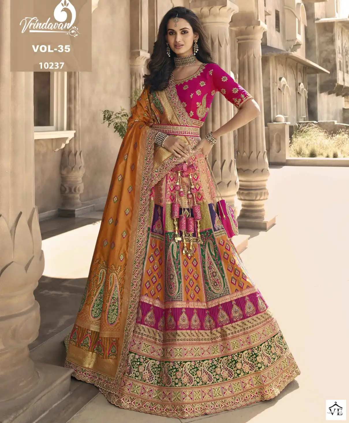 Royal Vrindavan Vol 35 Banarasi Silk Wholesale Bridal Lehenga Catalog — Wholesale Lehenga, MPA wholesale from Surat — view 1