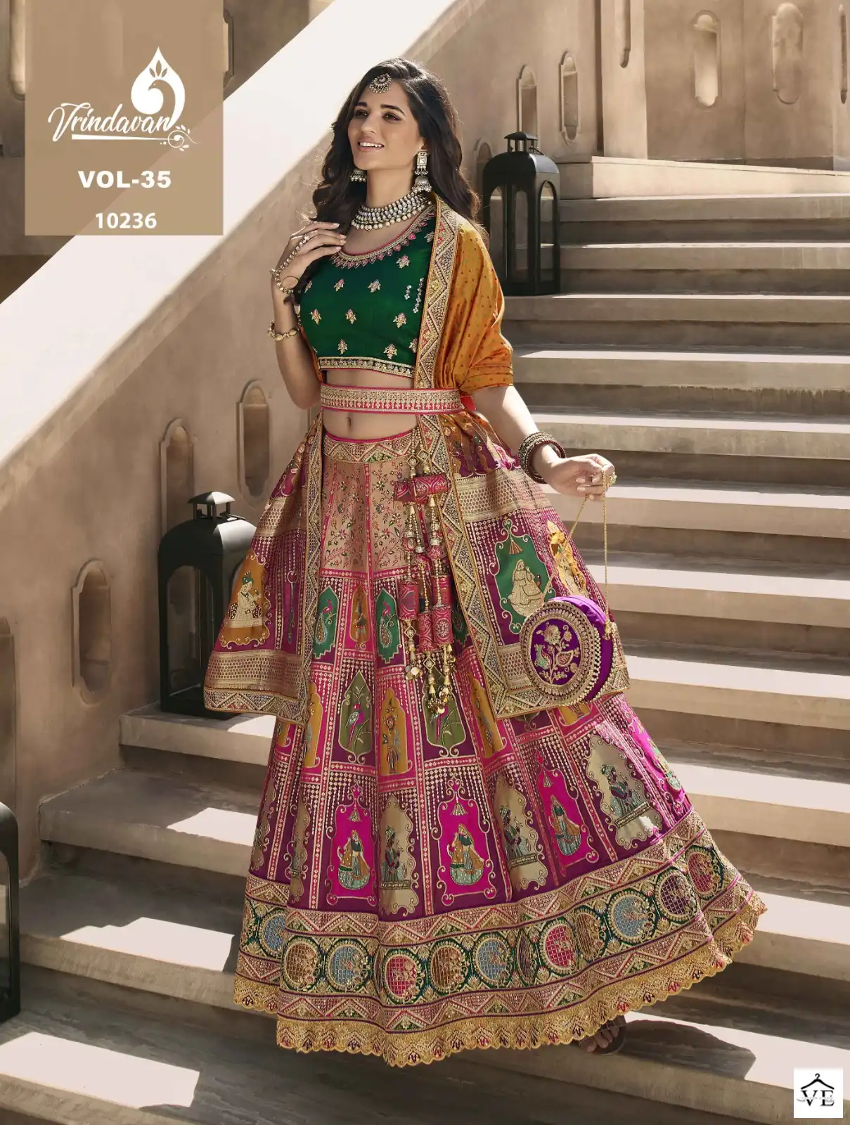 Royal Vrindavan Vol 35 Banarasi Silk Wholesale Bridal Lehenga Catalog — Wholesale Lehenga, MPA wholesale from Surat - Gallery Image 7