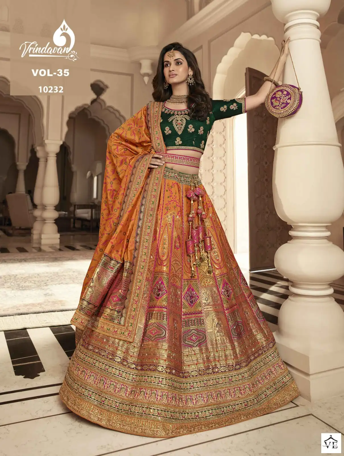 Royal Vrindavan Vol 35 Banarasi Silk Wholesale Bridal Lehenga Catalog — Wholesale Lehenga, MPA wholesale from Surat - Gallery Image 3