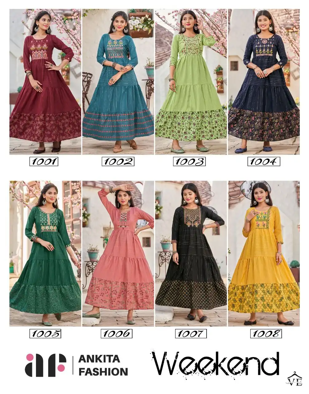 Ankita Weekend Cotton Wholesale Anarkali Kurti Catalog — Wholesale Kurtis, MPA wholesale from Surat — view 9