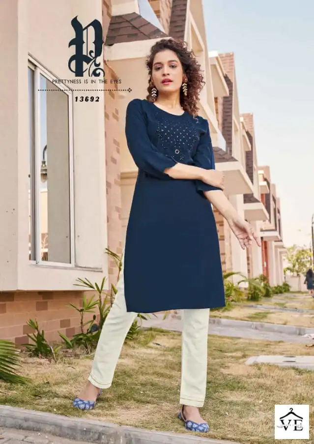 Kalaroop Walter Fancy Rayon Wholesale Kurti Catalog — Wholesale Kurtis, MPA wholesale from Surat - Gallery Image 2