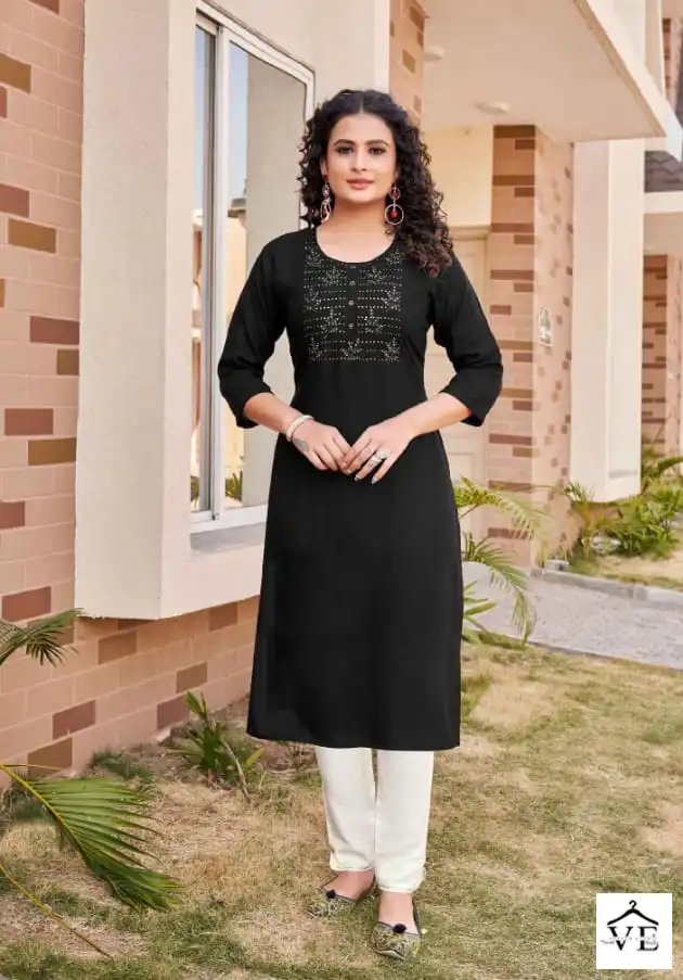 Kalaroop Walter Fancy Rayon Wholesale Kurti Catalog — Wholesale Kurtis, MPA wholesale from Surat - Gallery Image 3