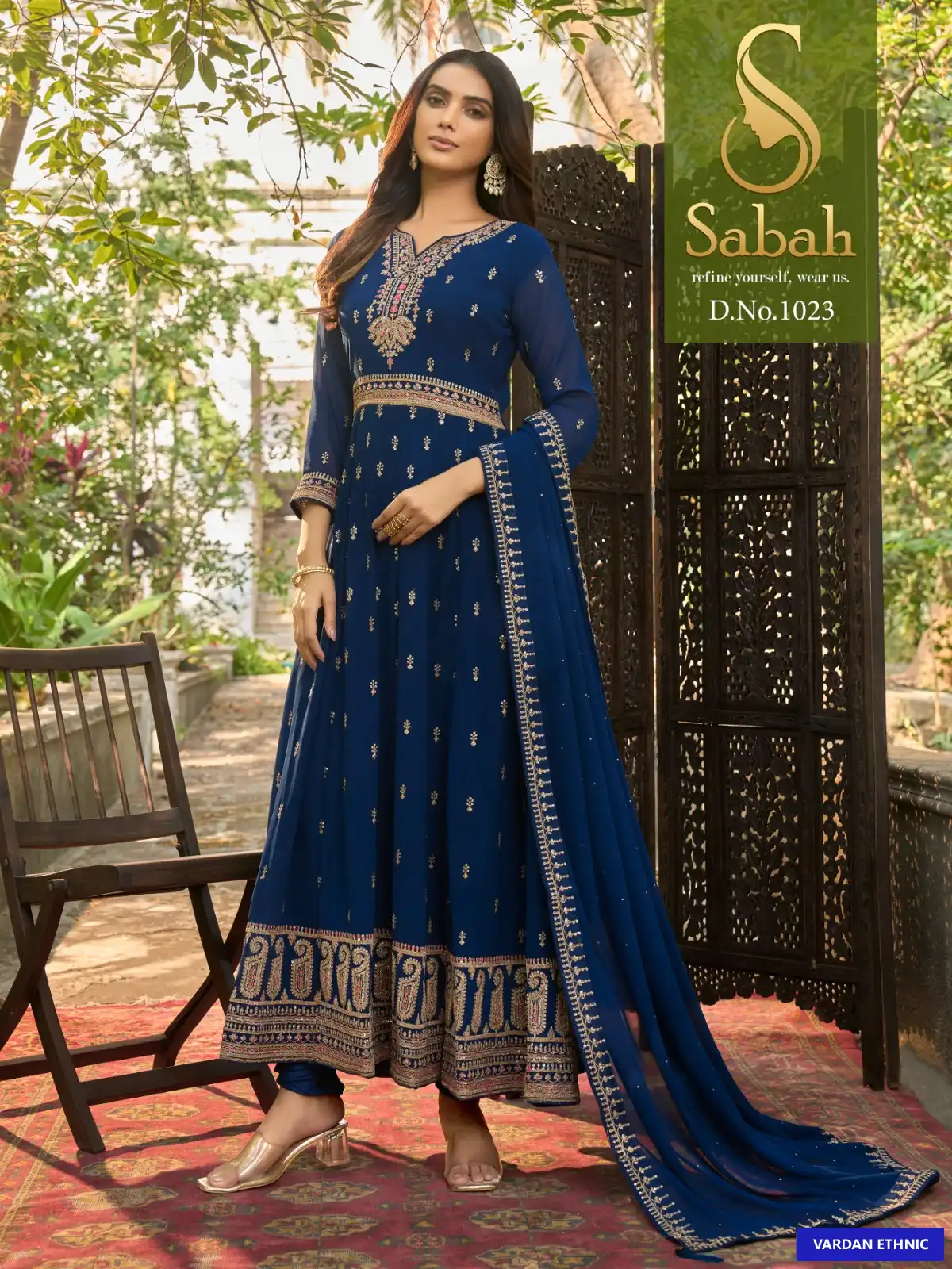 Sabah Zaina Heavy Faux Georgette Wholesale Designer Anarkali Suits Catalog — Wholesale Salwar Suits, MPA wholesale from Surat - Gallery Image 2