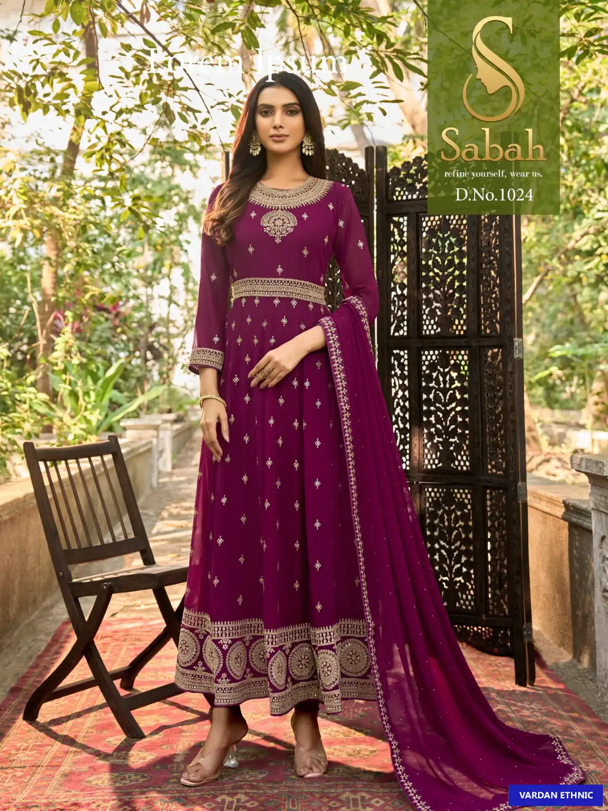 Sabah Zaina Heavy Faux Georgette Wholesale Designer Anarkali Suits Catalog — Wholesale Salwar Suits, MPA wholesale from Surat - Gallery Image 3