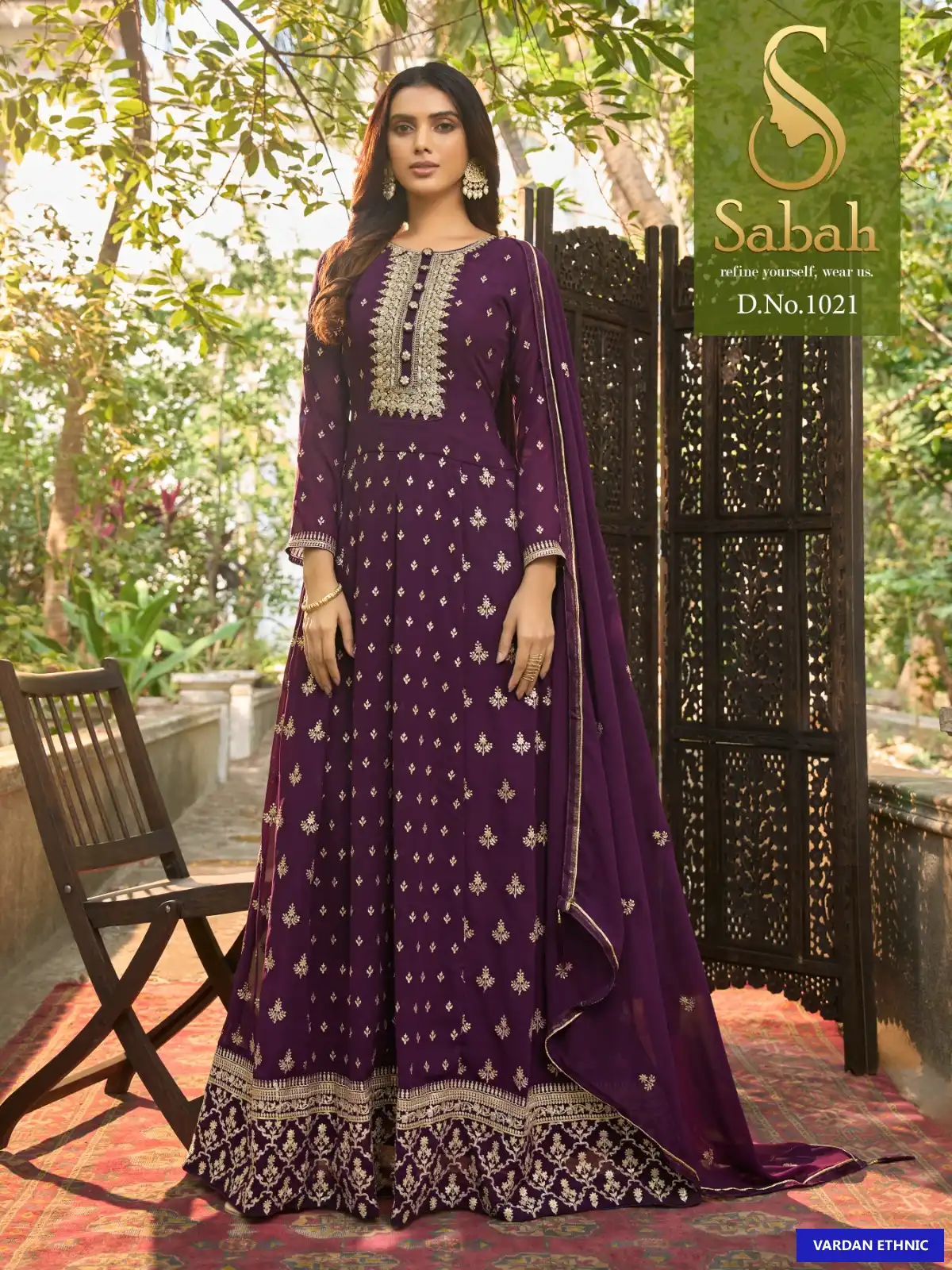 Sabah Zaina Heavy Faux Georgette Wholesale Designer Anarkali Suits Catalog — Wholesale Salwar Suits, MPA wholesale from Surat - Gallery Image 4