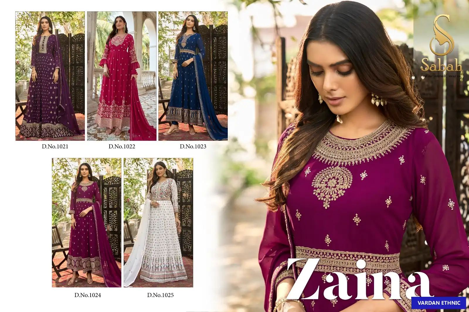 Sabah Zaina Heavy Faux Georgette Wholesale Designer Anarkali Suits Catalog — Wholesale Salwar Suits, MPA wholesale from Surat — view 6