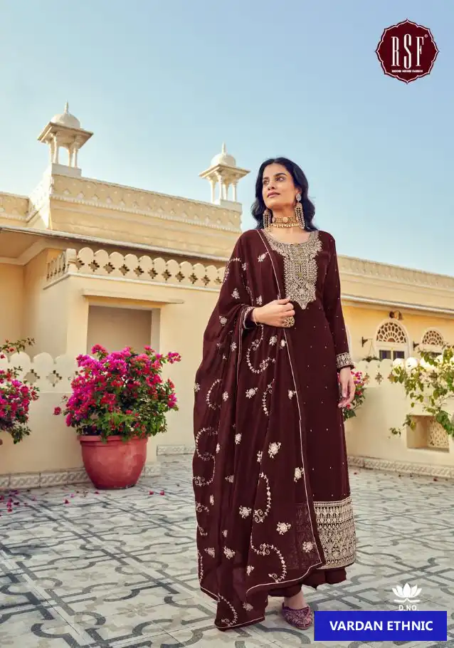 Rsf Zariya Vol 2 Pure Faux Blooming Gorgette Wholesale Designer Suit Catalog — Wholesale Salwar Suits, MPA wholesale from Surat - Gallery Image 5