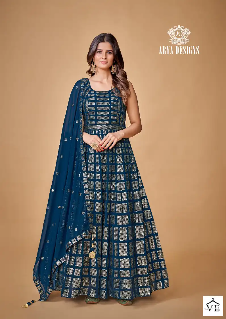 Arya Zoya Vol 2 Georgette Wholesale Gown With Dupatta Catalog — Wholesale Readymade Suit, MPA wholesale from Surat - Gallery Image 3