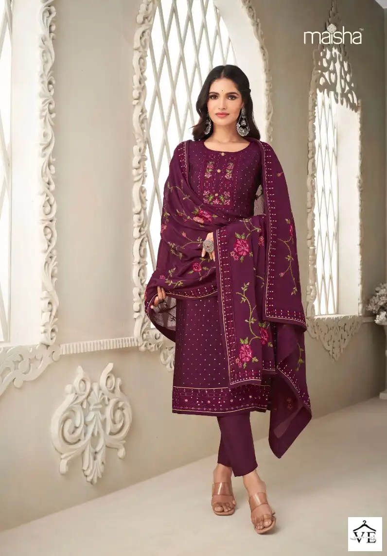 Maisha Pehnawa Pure Chinon Wholesale Designer Suit Catalog — Wholesale Salwar Suits, MPA wholesale from Surat - Gallery Image 2