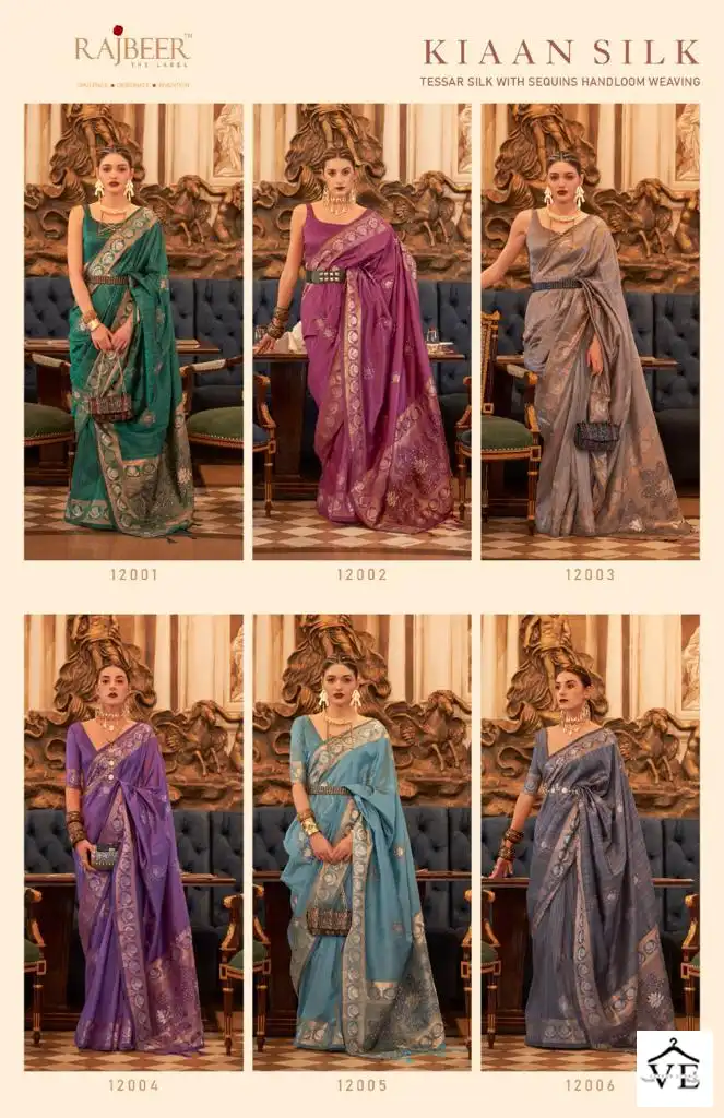 Rajbeer Kiaan Silk Tussar Silk Wholesale Saree Catalog — Wholesale Sarees, MPA wholesale from Surat — view 13