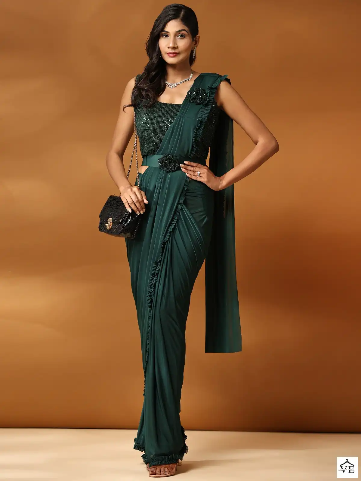 Amoha 101007 Imported Fabric (Lycra) Wholesale Designer Saree Catalog