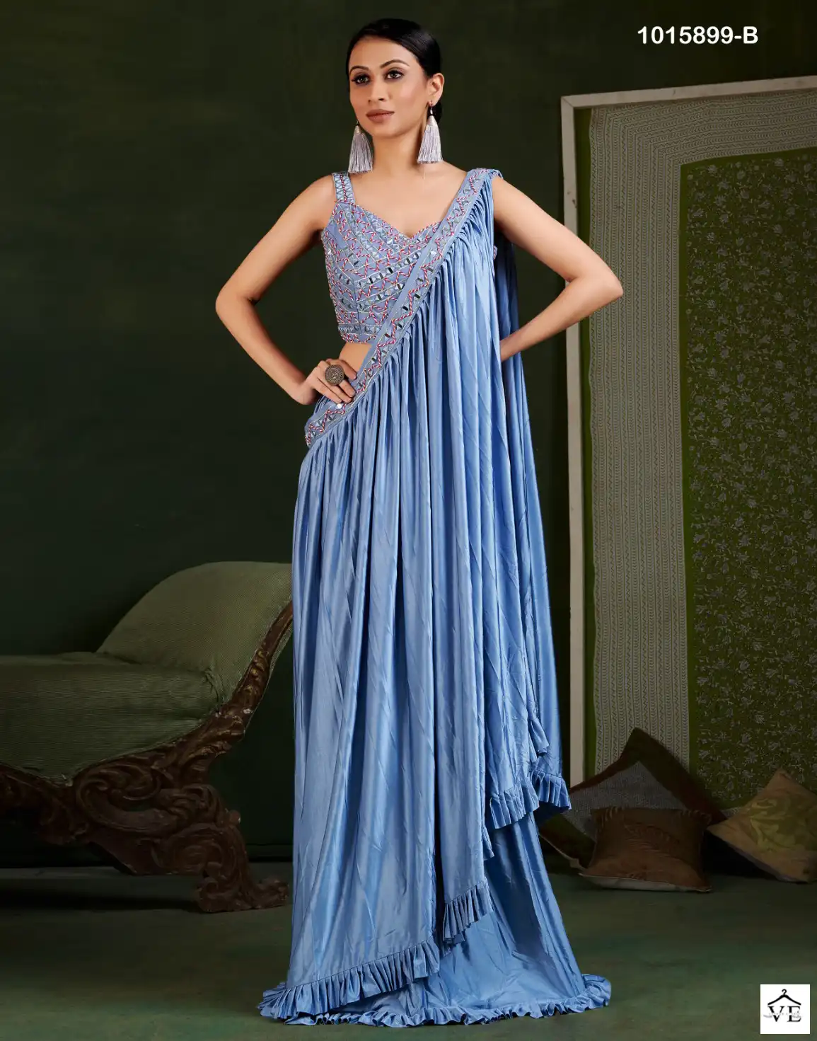 Amoha 1015899 Premium Imported Wholesale Readymade Saree Catalog — Wholesale Sarees, MPA wholesale from Surat — view 1