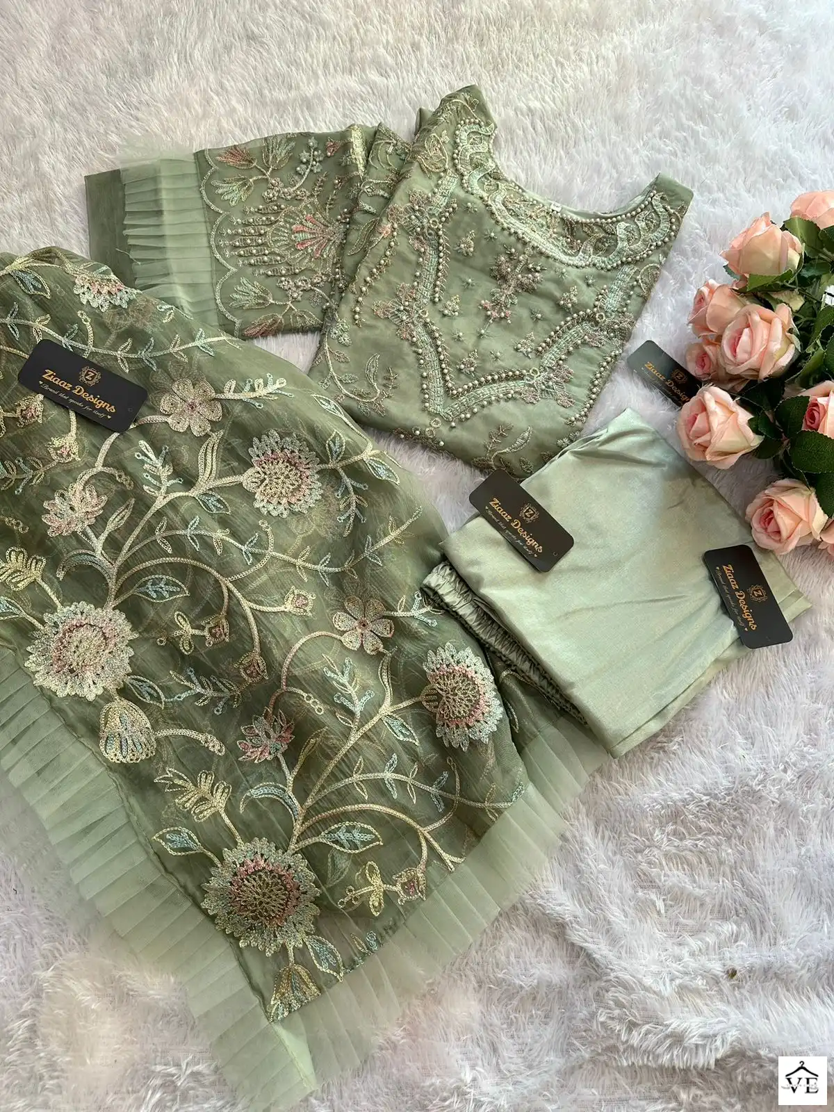 Ziaaz 263 Organza Wholesale Pakistani Suit — Wholesale Salwar Suits, MPA wholesale from Surat - Gallery Image 2