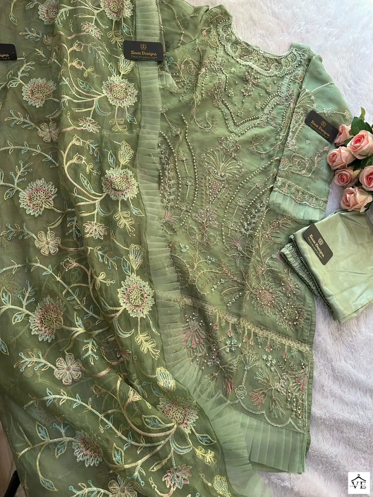Ziaaz 263 Organza Wholesale Pakistani Suit — Wholesale Salwar Suits, MPA wholesale from Surat — view 3
