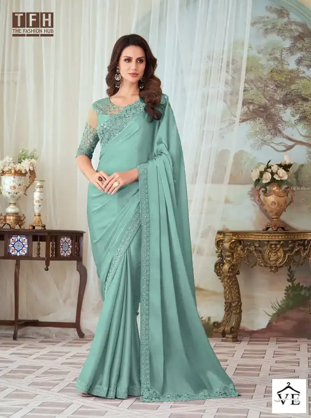 TFH 27003 Hit Colors Fancy Silk Wholesale Designer Saree Catalog — Wholesale Sarees, MPA wholesale from Surat - Gallery Image 5