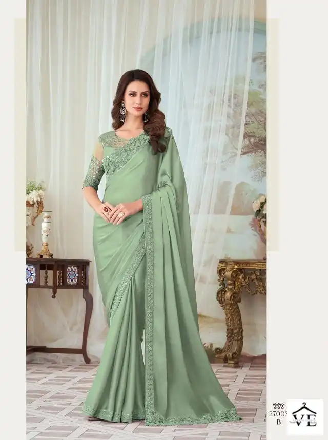 TFH 27003 Hit Colors Fancy Silk Wholesale Designer Saree Catalog — Wholesale Sarees, MPA wholesale from Surat - Gallery Image 6