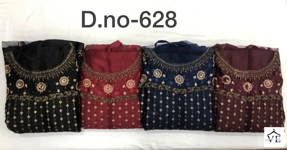 Swagat 628A To 628D Net Wholesale Designer Salwar Suit Catalog — Wholesale Salwar Suits, MPA wholesale from Surat — view 6