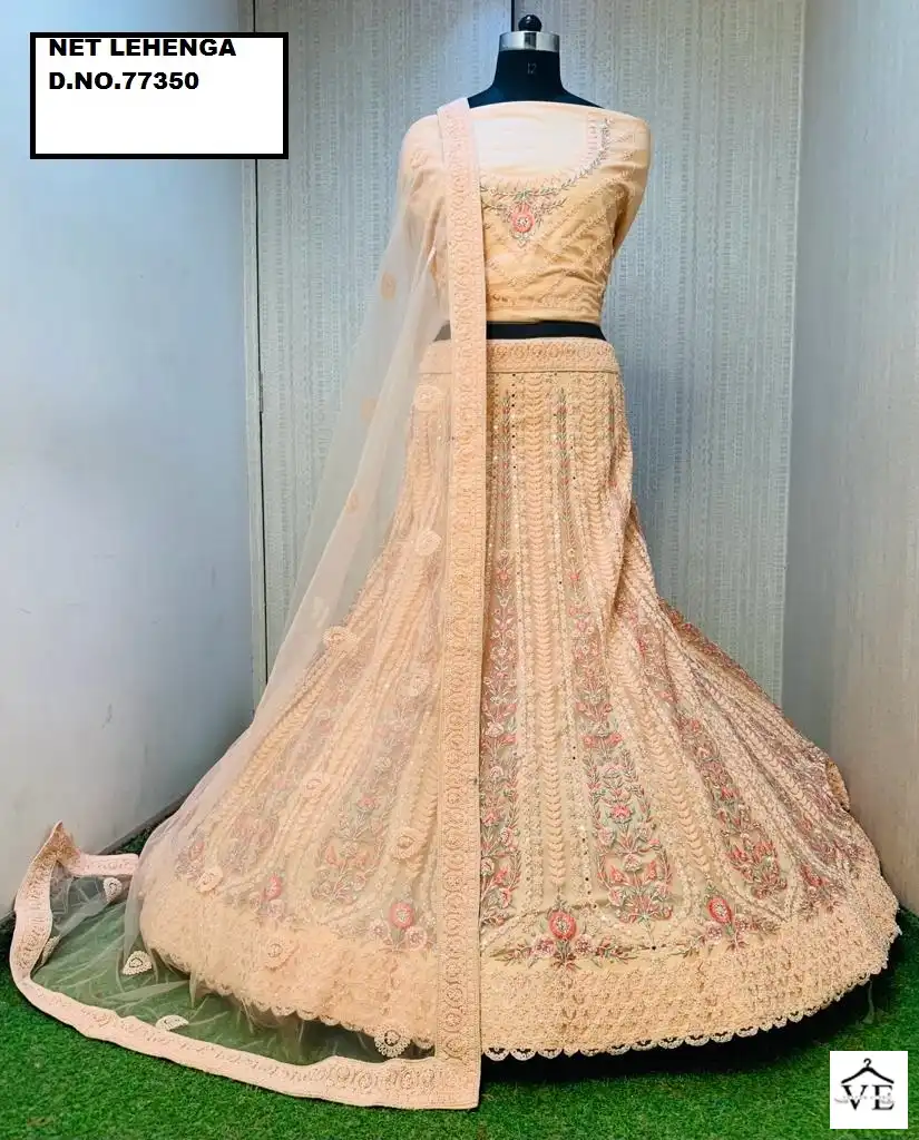 Parvati 77348 Net Wholesale Bridal Lehenga Catalog — Wholesale Lehenga, MPA wholesale from Surat — view 10