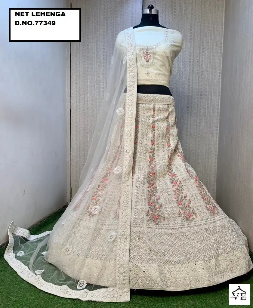 Parvati 77348 Net Wholesale Bridal Lehenga Catalog — Wholesale Lehenga, MPA wholesale from Surat — view 5
