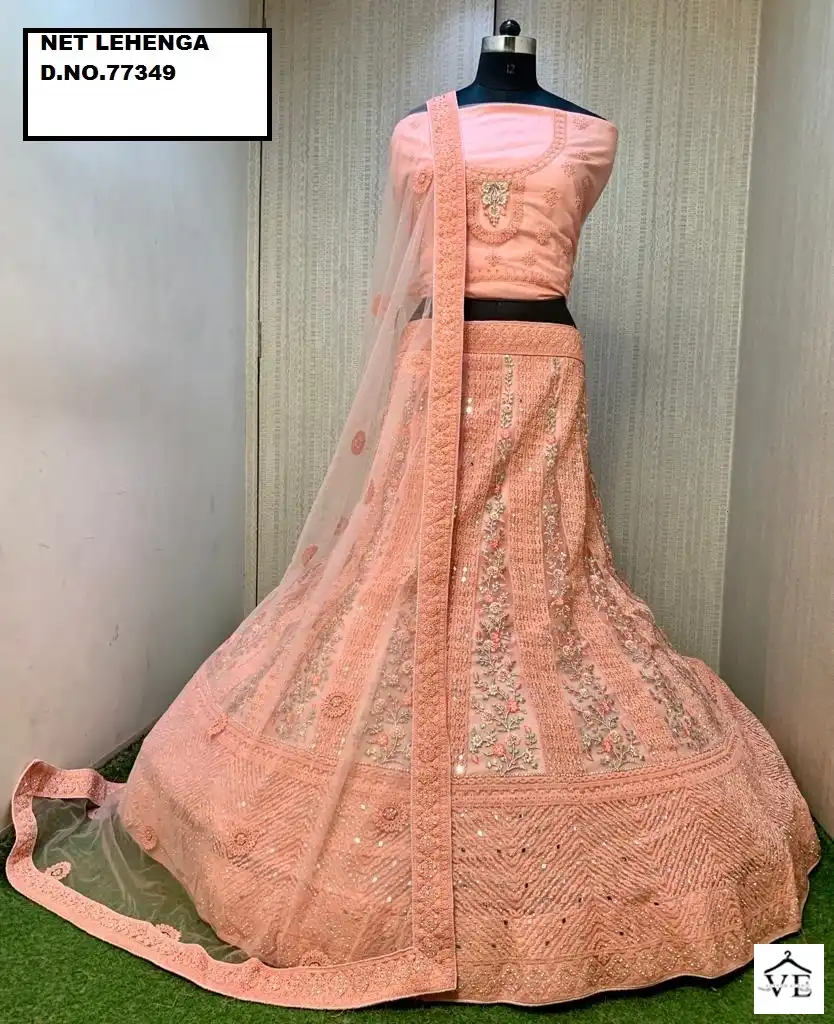 Parvati 77348 Net Wholesale Bridal Lehenga Catalog — Wholesale Lehenga, MPA wholesale from Surat — view 7