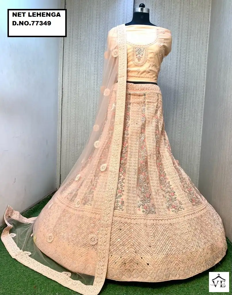 Parvati 77348 Net Wholesale Bridal Lehenga Catalog — Wholesale Lehenga, MPA wholesale from Surat — view 8