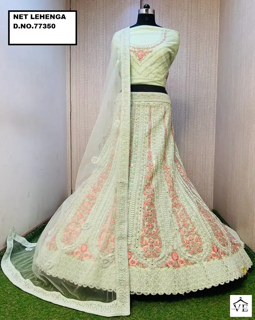Parvati 77348 Net Wholesale Bridal Lehenga Catalog — Wholesale Lehenga, MPA wholesale from Surat — view 9