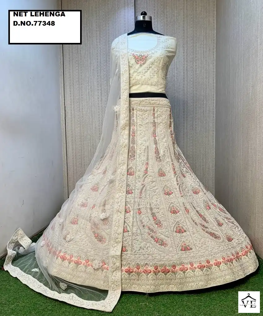 Parvati 77348 Net Wholesale Bridal Lehenga Catalog — Wholesale Lehenga, MPA wholesale from Surat — view 15
