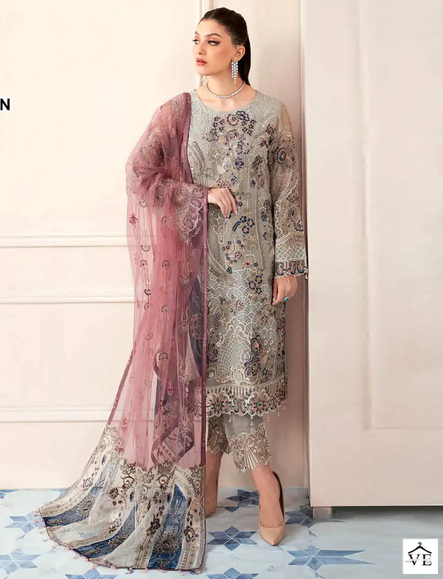Alif Fashion A-79 Faux Georgette Wholesale Pakistani Suit — Wholesale Salwar Suits, MPA wholesale from Surat — view 1