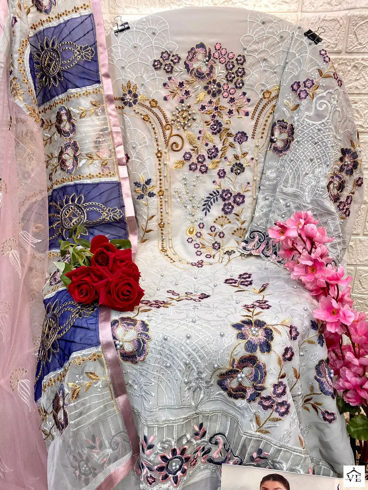 Alif Fashion A-79 Faux Georgette Wholesale Pakistani Suit — Wholesale Salwar Suits, MPA wholesale from Surat — view 5
